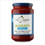 Mr Organic - Basilico Pasta Sauce - Vegan, Vegetarian, No Added Sugar, Organic and Natural Basilico and Tomato Sauce - Contains Sun Ripened Tomatoes and Basil