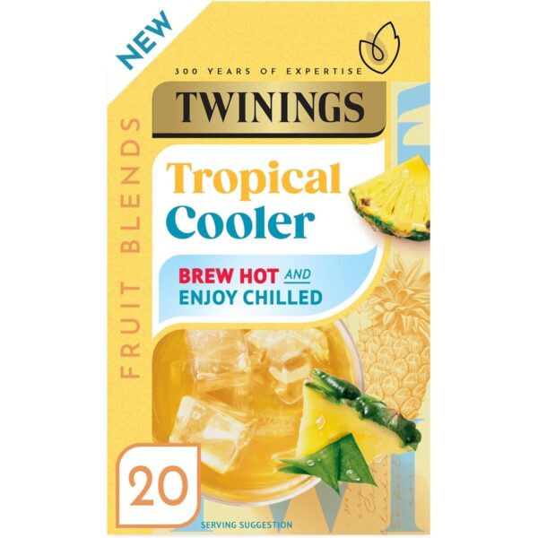 Twinings Tropical Cooler. Pineapple Flavour Fruit Infusion Tea Bags. 20 Tea Bags.