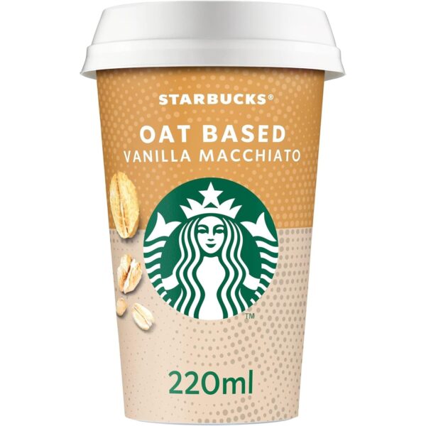 Starbucks Oat Based Vanilla Macchiato Iced Coffee, Plant-Based 220 Ml