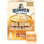 Quaker Oat so Simple Big Bowl Golden Syrup, 6 X 49.6 G
