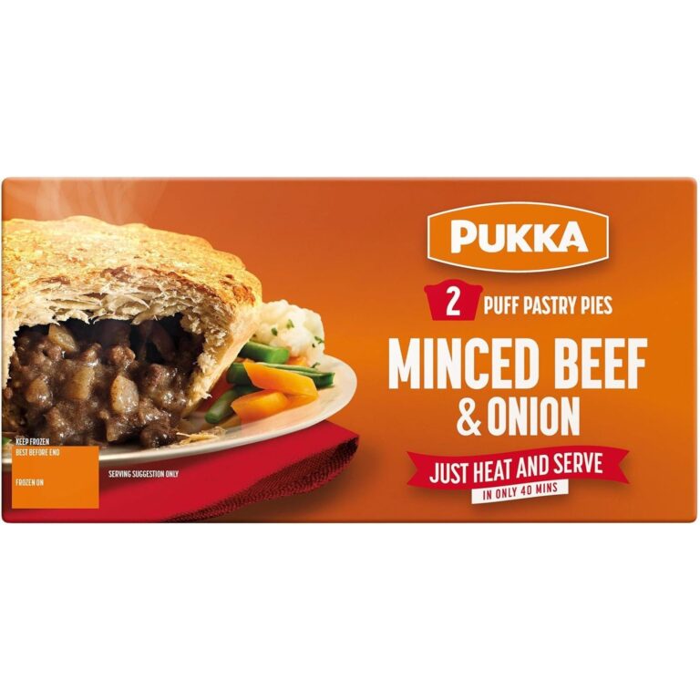 Pukka Pies 2Pk Minced Beef &On Pies