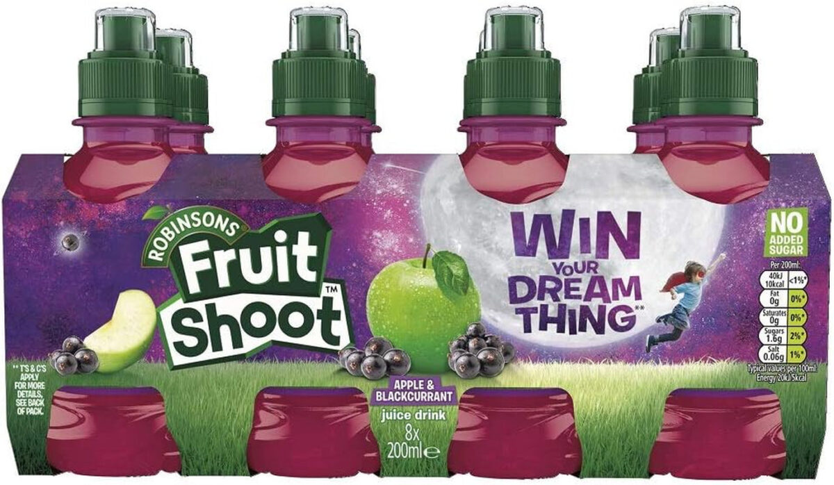 Robinsons Fruit Shoot Apple & Blackcurrant, 8X200Ml