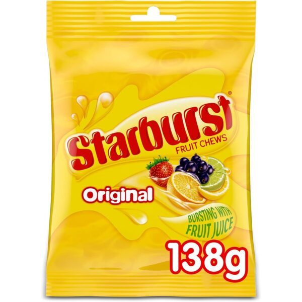 Starburst Original Fruit Chews Sweets Pouch Bag 138G