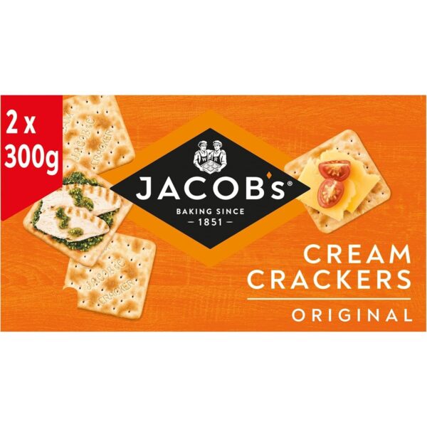Jacob'S Original Cream Crackers - Twin Pack - 2 X 300 G