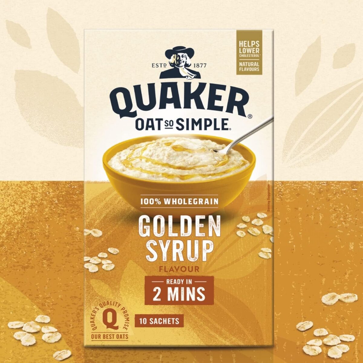 Quaker Oat so Simple Golden Syrup Porridge, 10 X 36 G