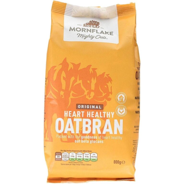 Mornflake - 100% Natural Oatbran 1X 800G Bulk Bag Pack. Great Addition to Breakfast Cereals or for Cooking and Baking. Natural Source of Fibre, Protein, Manganese & Zinc
