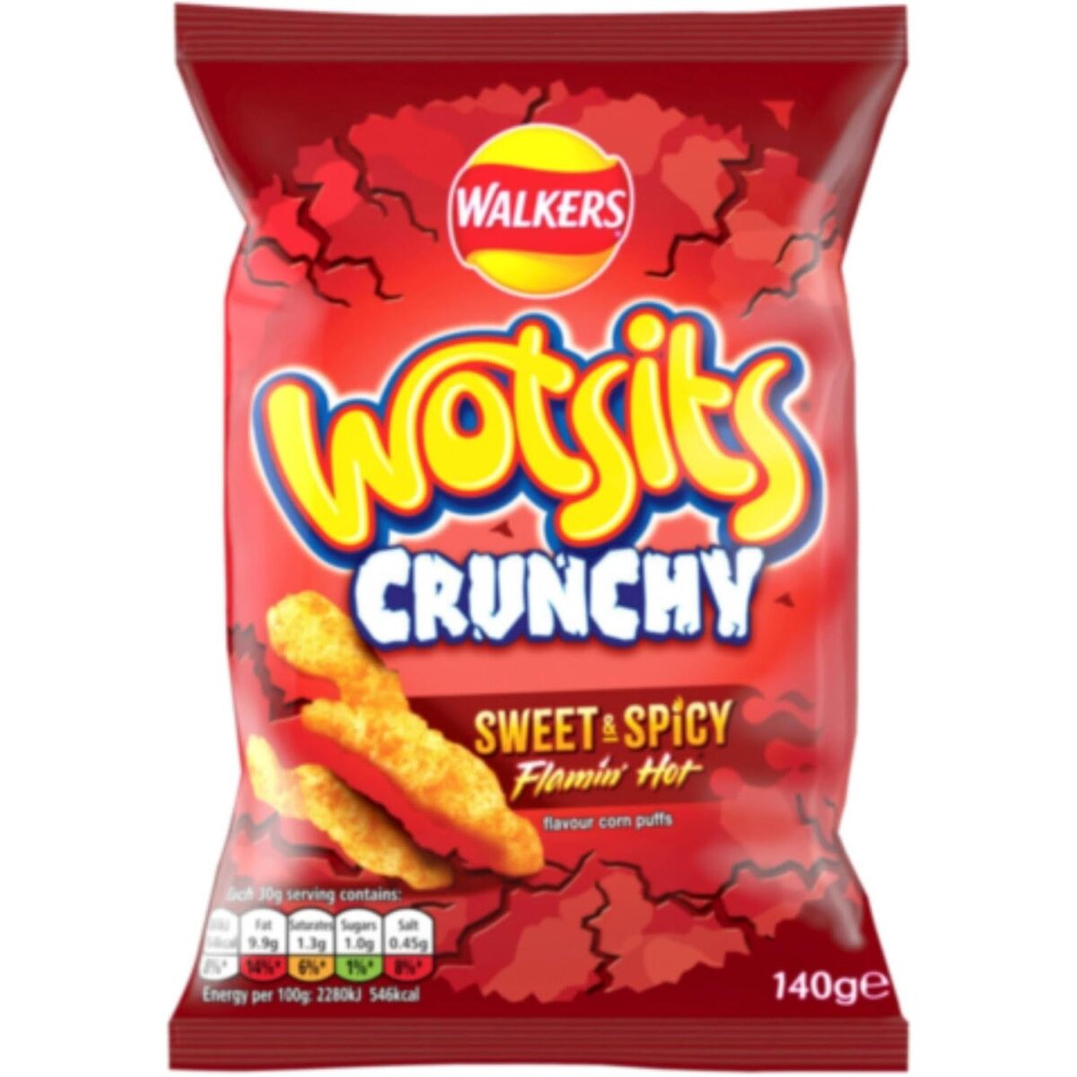 Wotsits Crunchy Flamin Hot 140G
