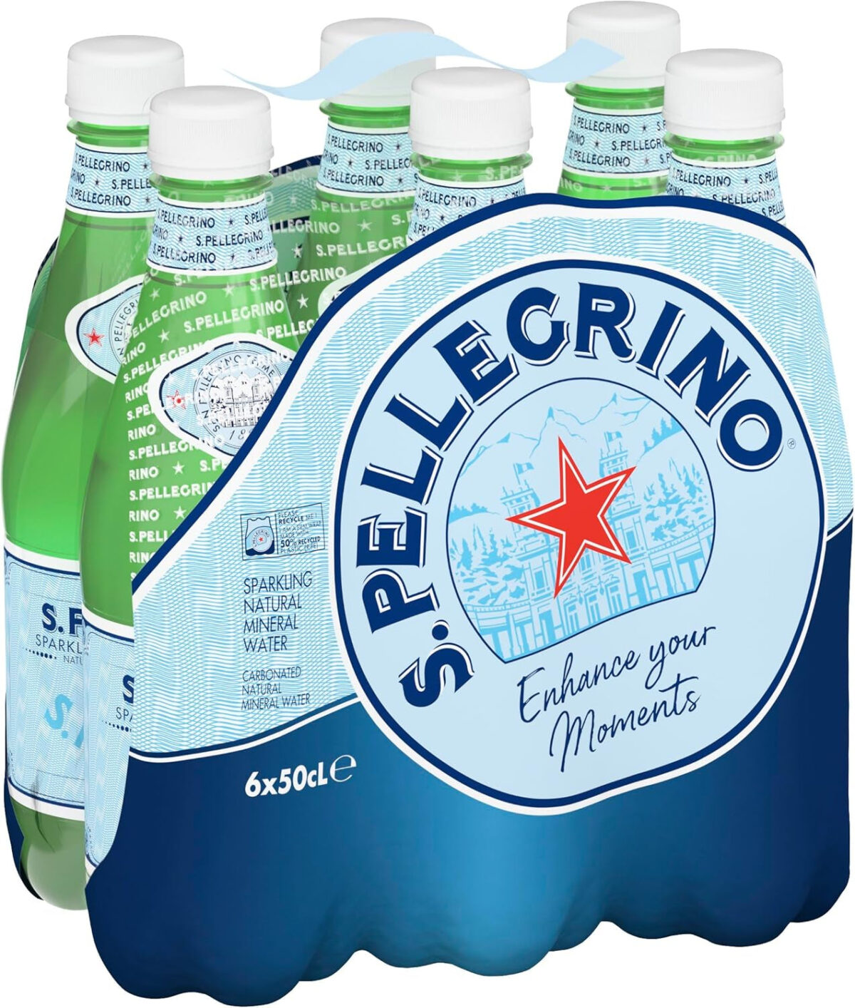 San Pellegrino Sparkling Natural Mineral Water, 6X500 Ml