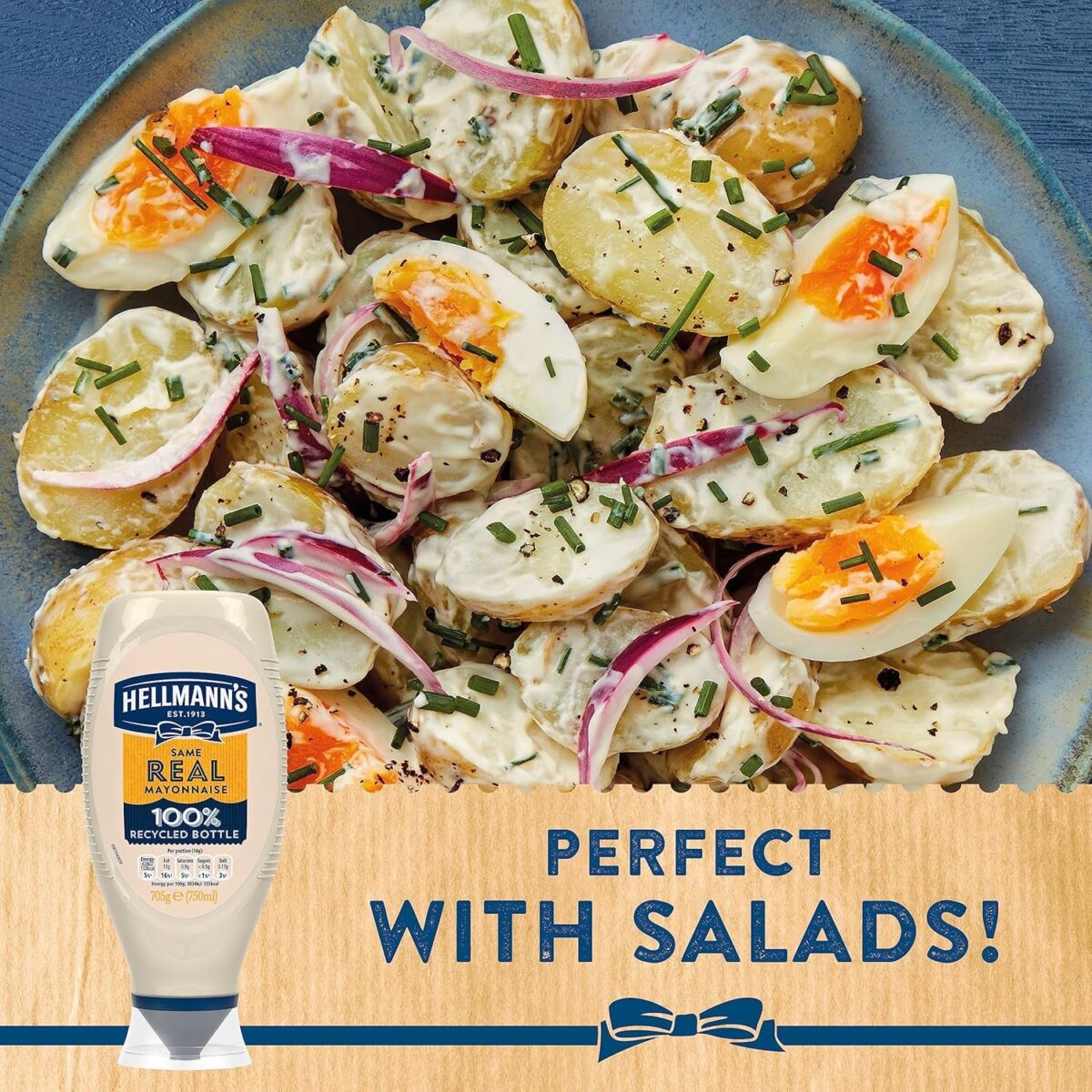 Hellmann'S Real Mayonnaise Condiment 100% Recyclable Squeeze Bottle Creamy Mayo for Burgers, Sandwiches and Salads 750 Ml