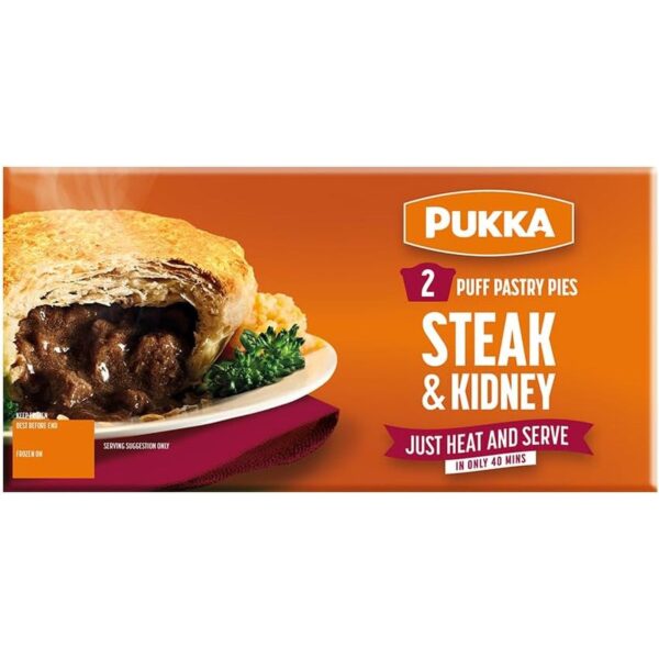 Pukka 2 Steak Microwaveable Shortcrust Pies